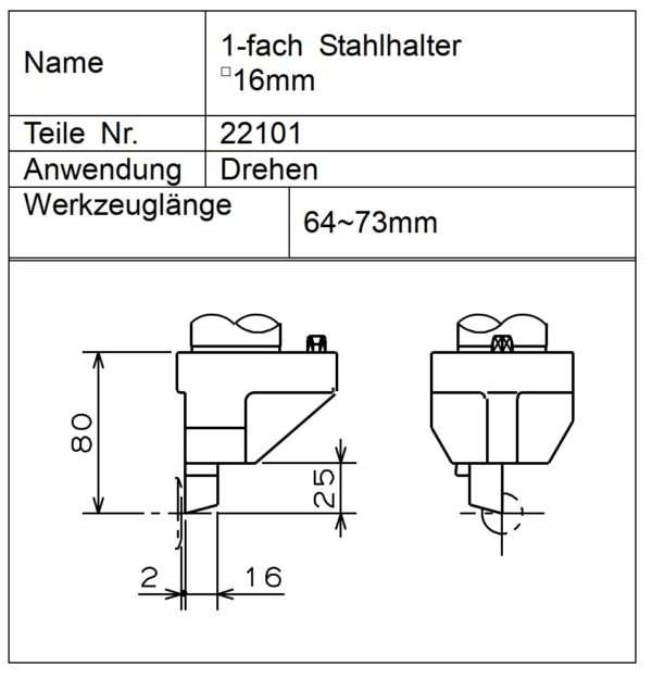 gebr. Werkzeughalter STAR 221-01-00 IntNr231147 – Bild 2