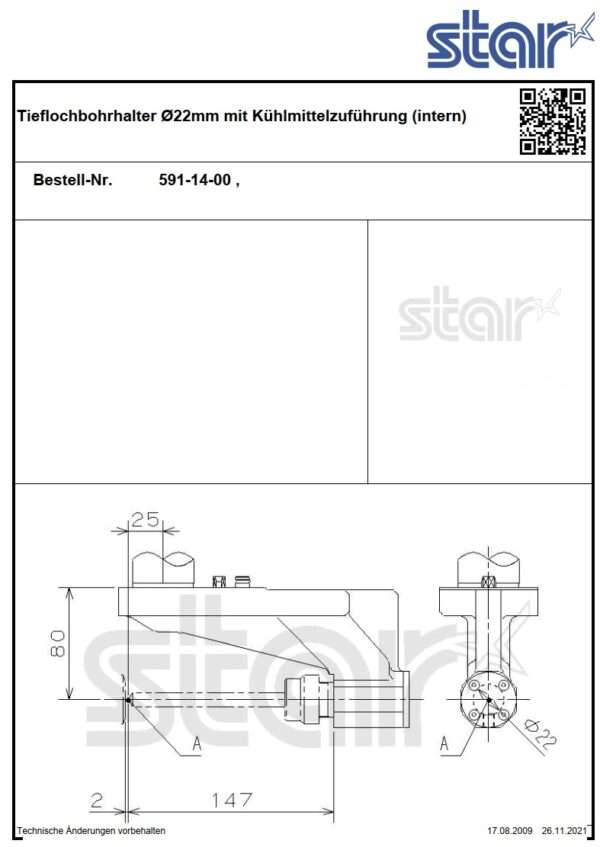 gebr. Werkzeughalter STAR 591-14-00_ST-20_ECAS-20T_SV-20 (IntNr231141) – Bild 2